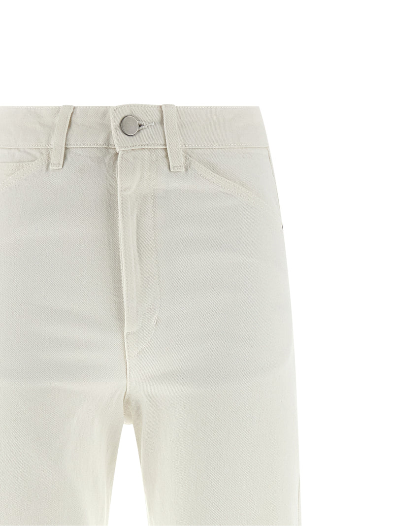 Lemaire White Cotton High-Waisted Jean