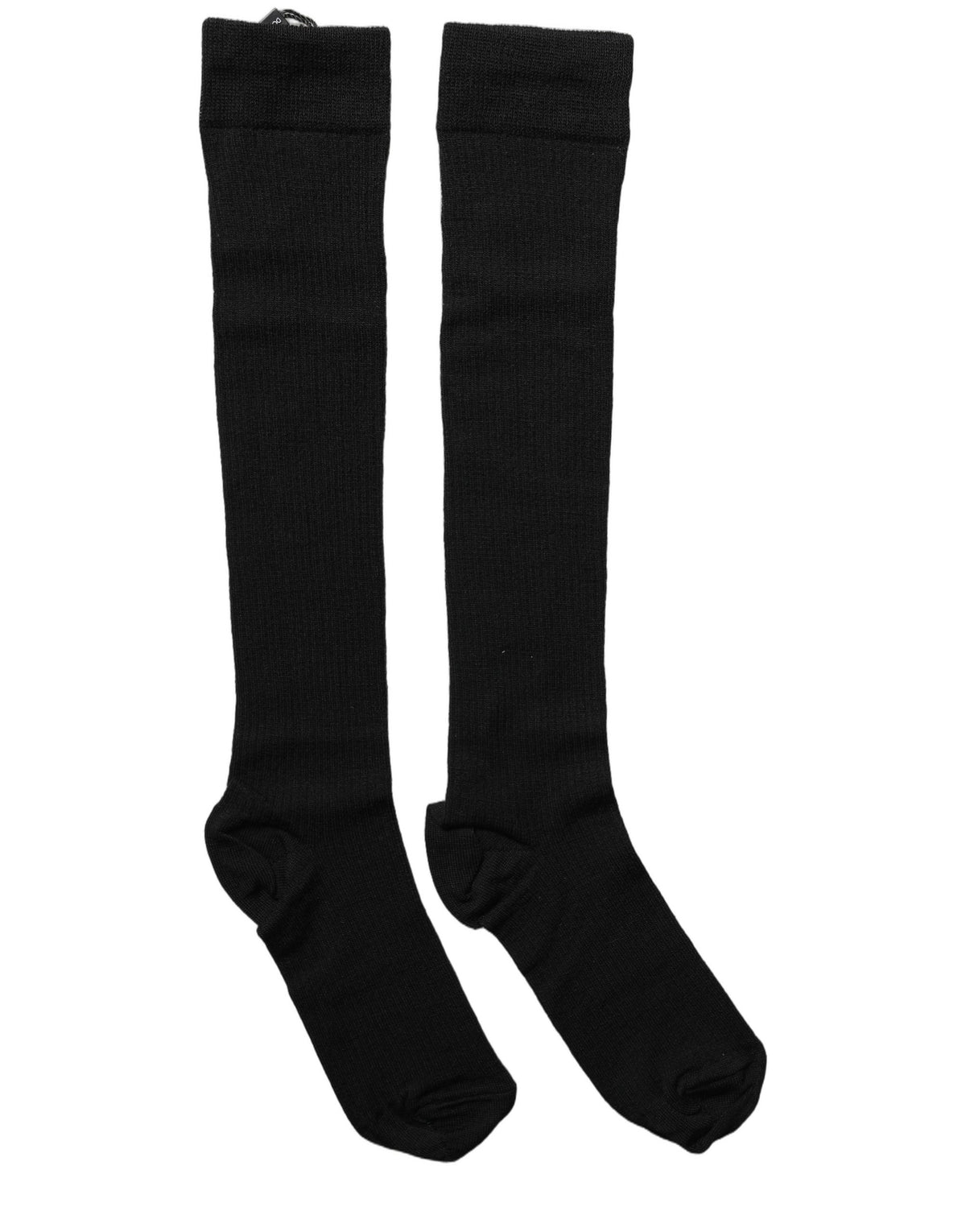Chaussettes mi-mollet en maille de laine noire Dolce & Gabbana pour femme