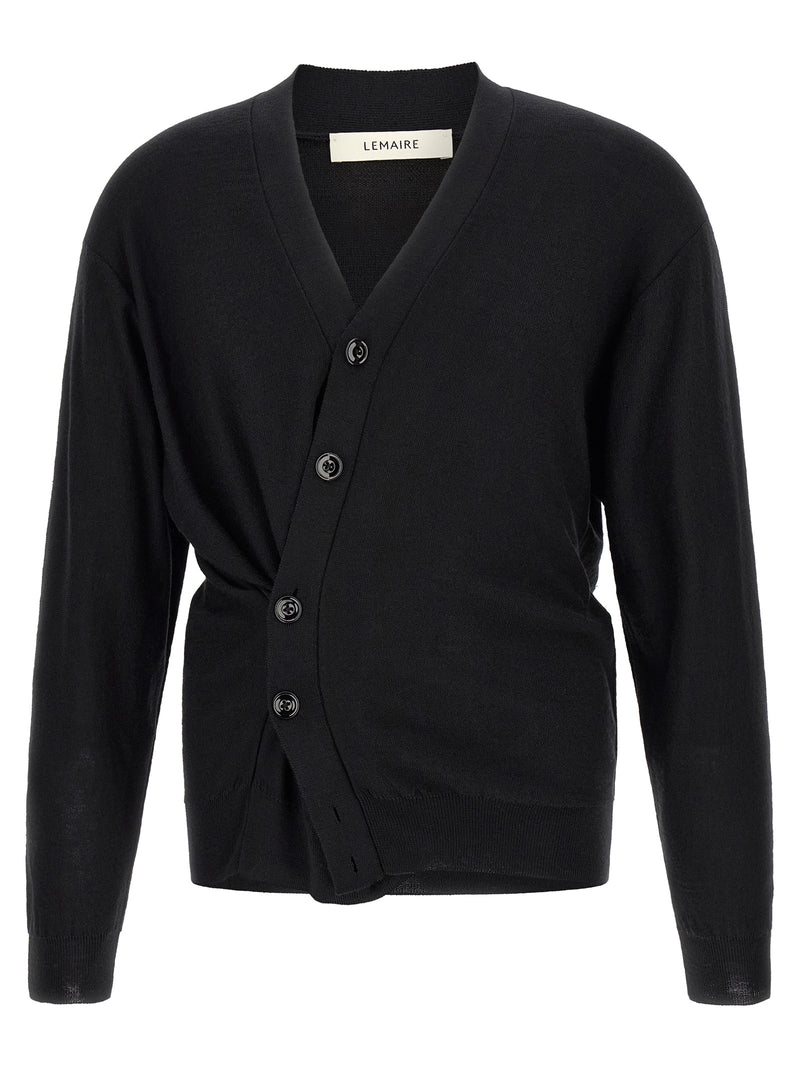 Lemaire Black Wool Cardigan