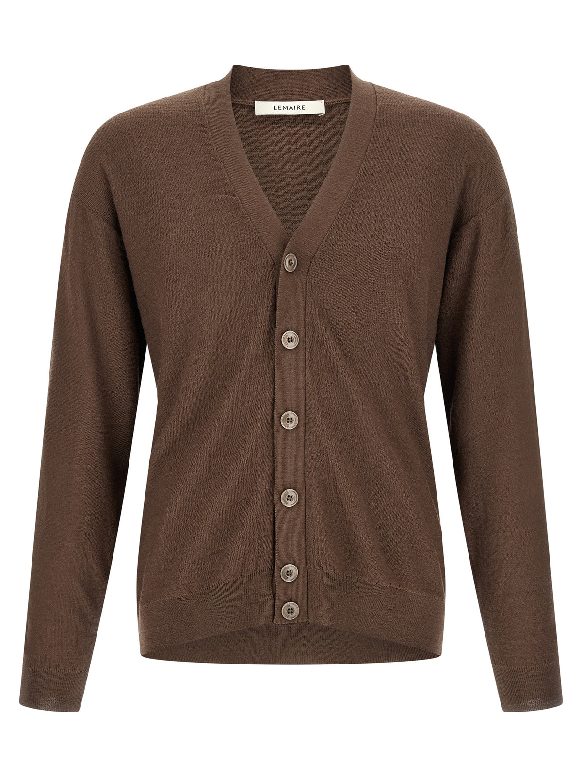 Cardigan en laine marron Lemaire