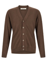 Cardigan en laine marron Lemaire