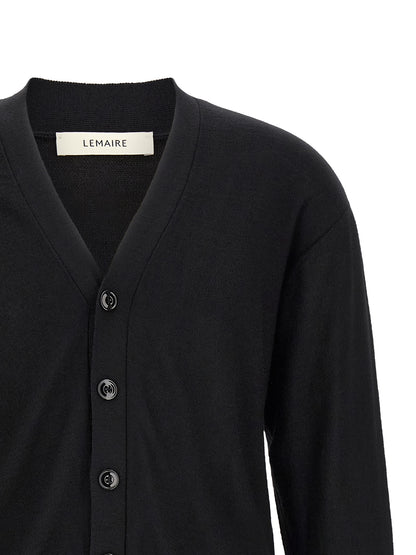 Lemaire Black Wool Cardigan