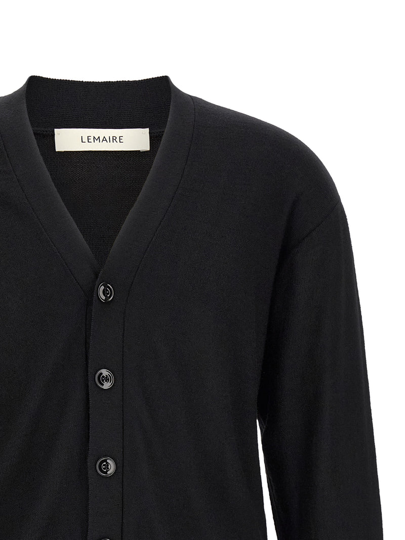 Lemaire Black Wool Cardigan