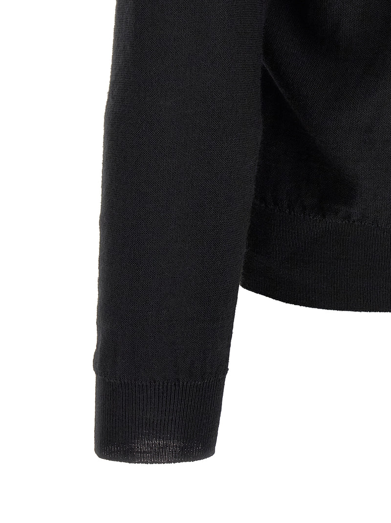 Lemaire Black Wool Cardigan