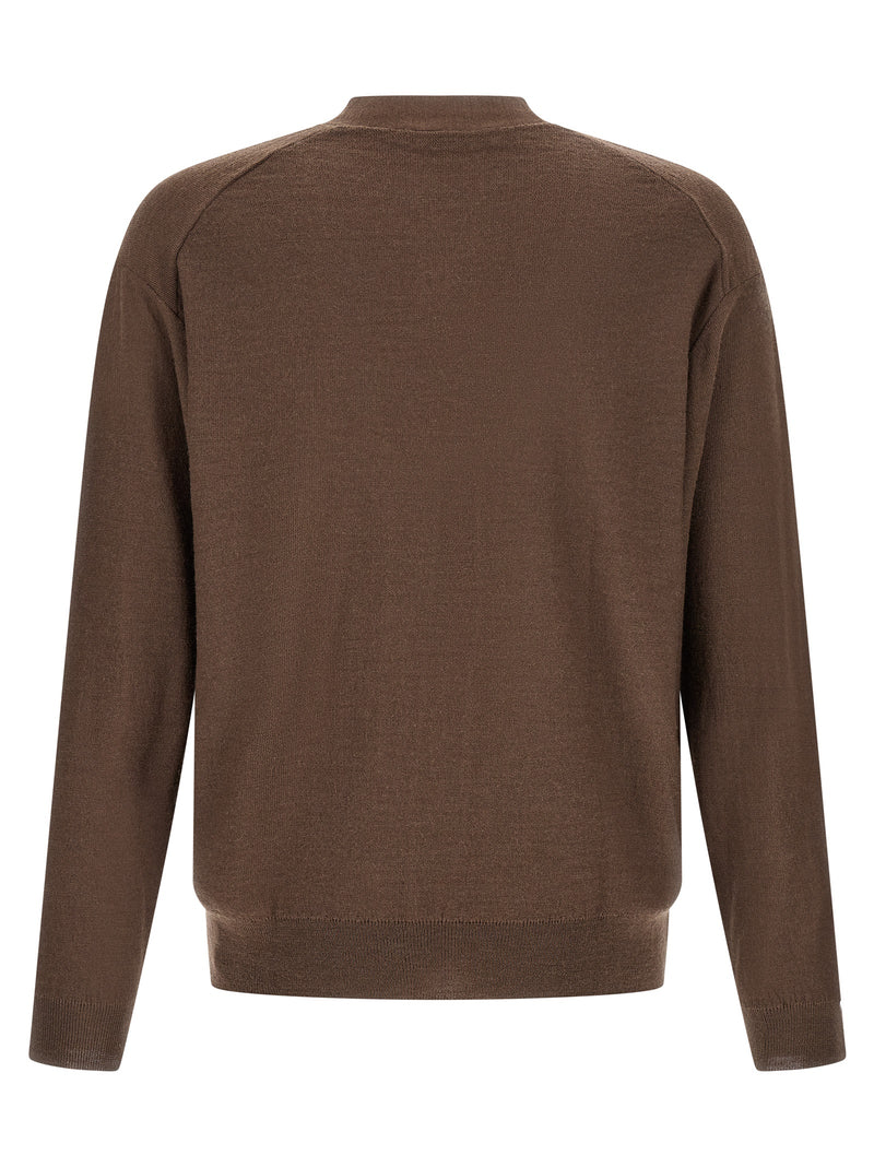 Lemaire Brown Wool Cardigan
