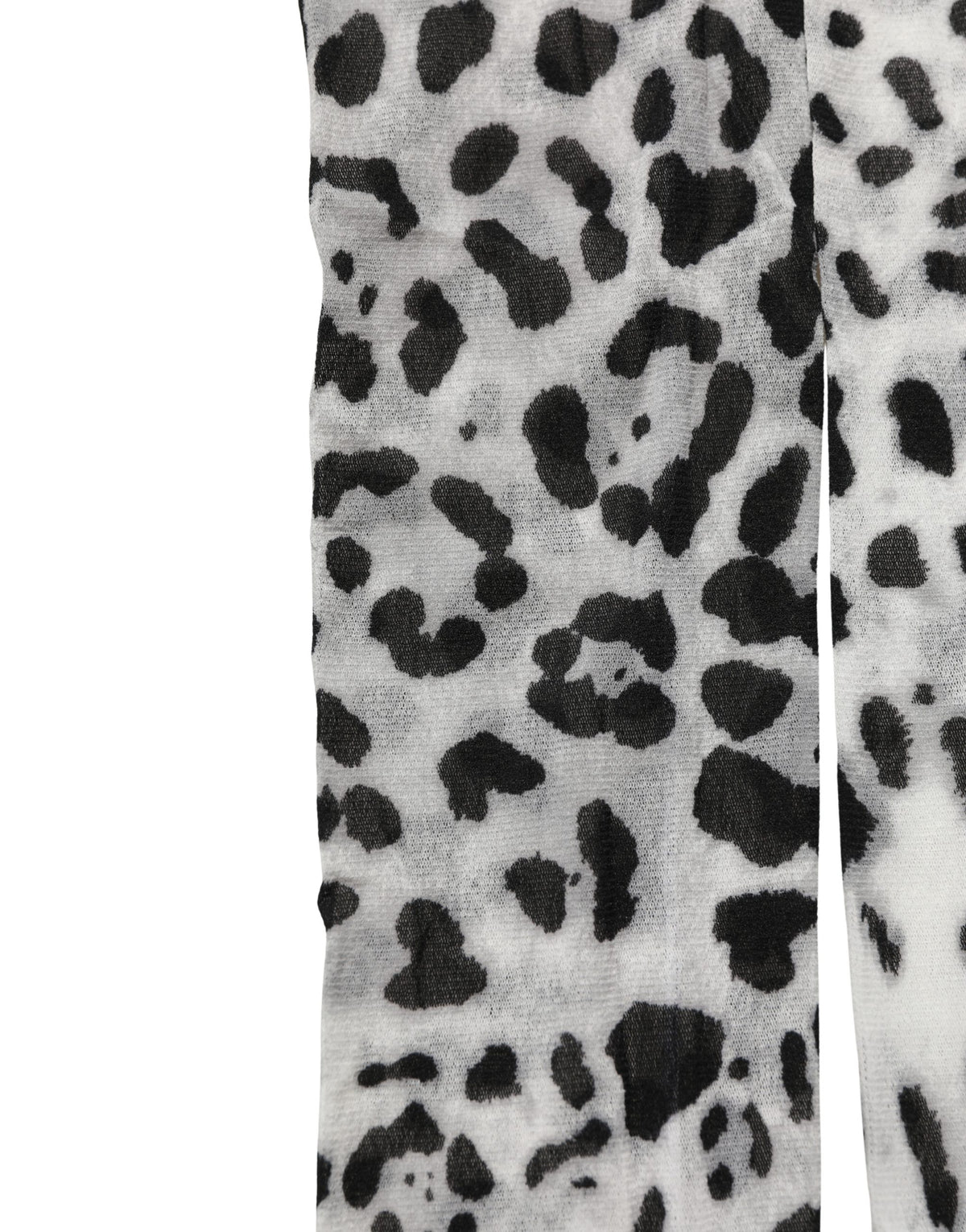 Collants chaussettes léopard gris en nylon Dolce & Gabbana
