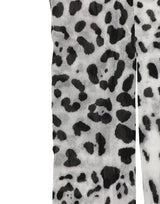 Collants chaussettes léopard gris en nylon Dolce & Gabbana