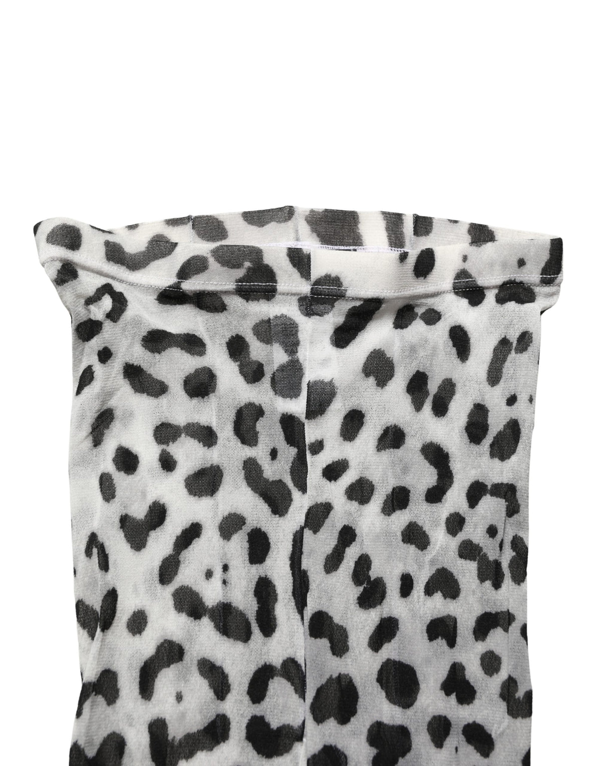 Collants chaussettes léopard gris en nylon Dolce & Gabbana
