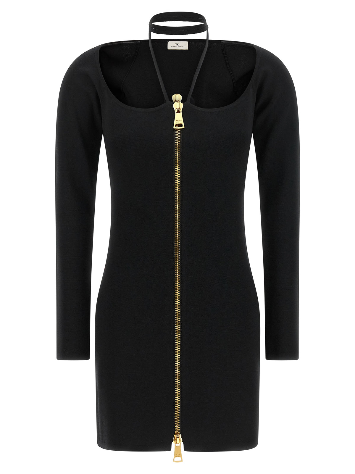 Robe courte Elisabetta Franchi noire en viscose