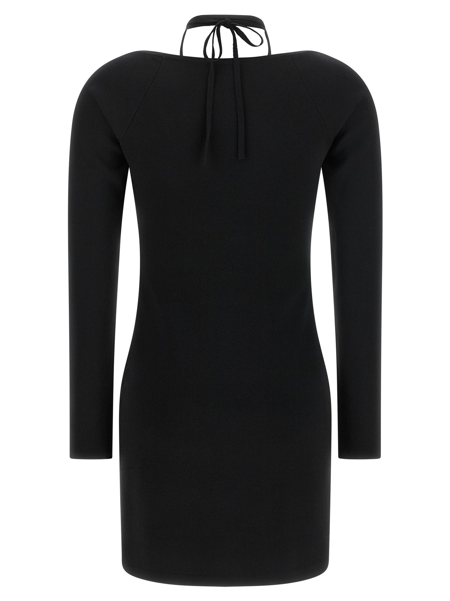 Elisabetta Franchi Black Viscose Short Dress