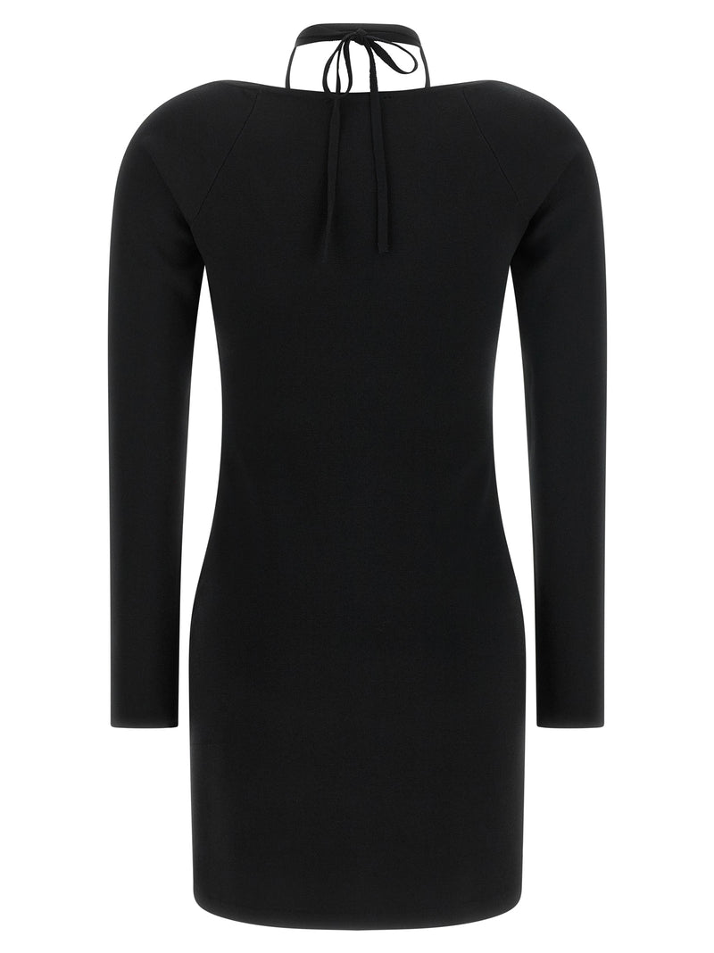Elisabetta Franchi Black Viscose Short Dress