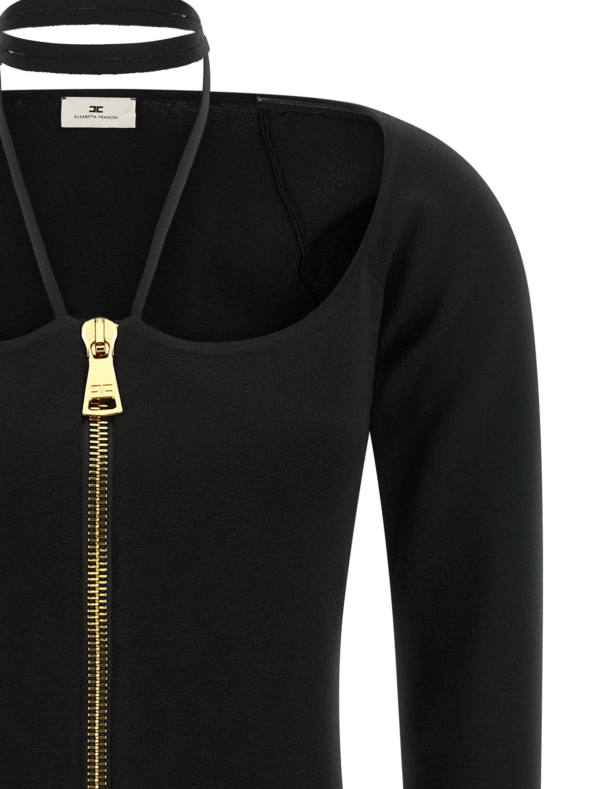 Robe courte Elisabetta Franchi noire en viscose
