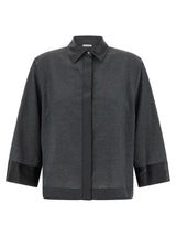 Peserico Gray Lyocell Blouse