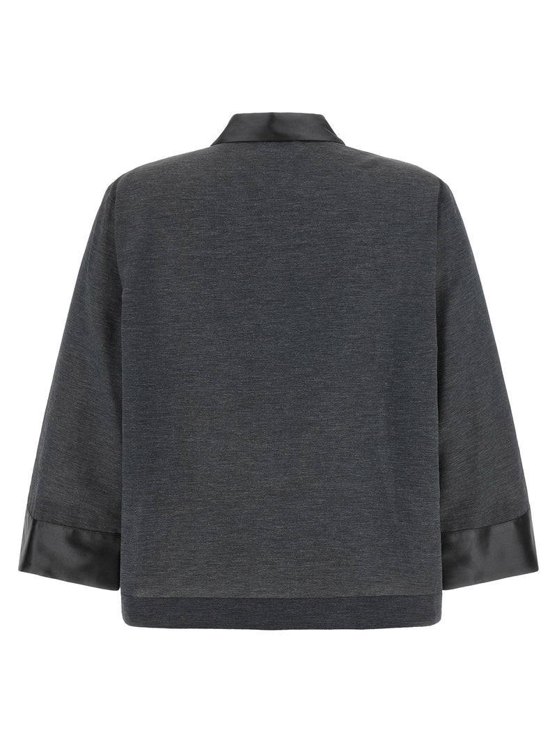 Peserico Gray Lyocell Blouse