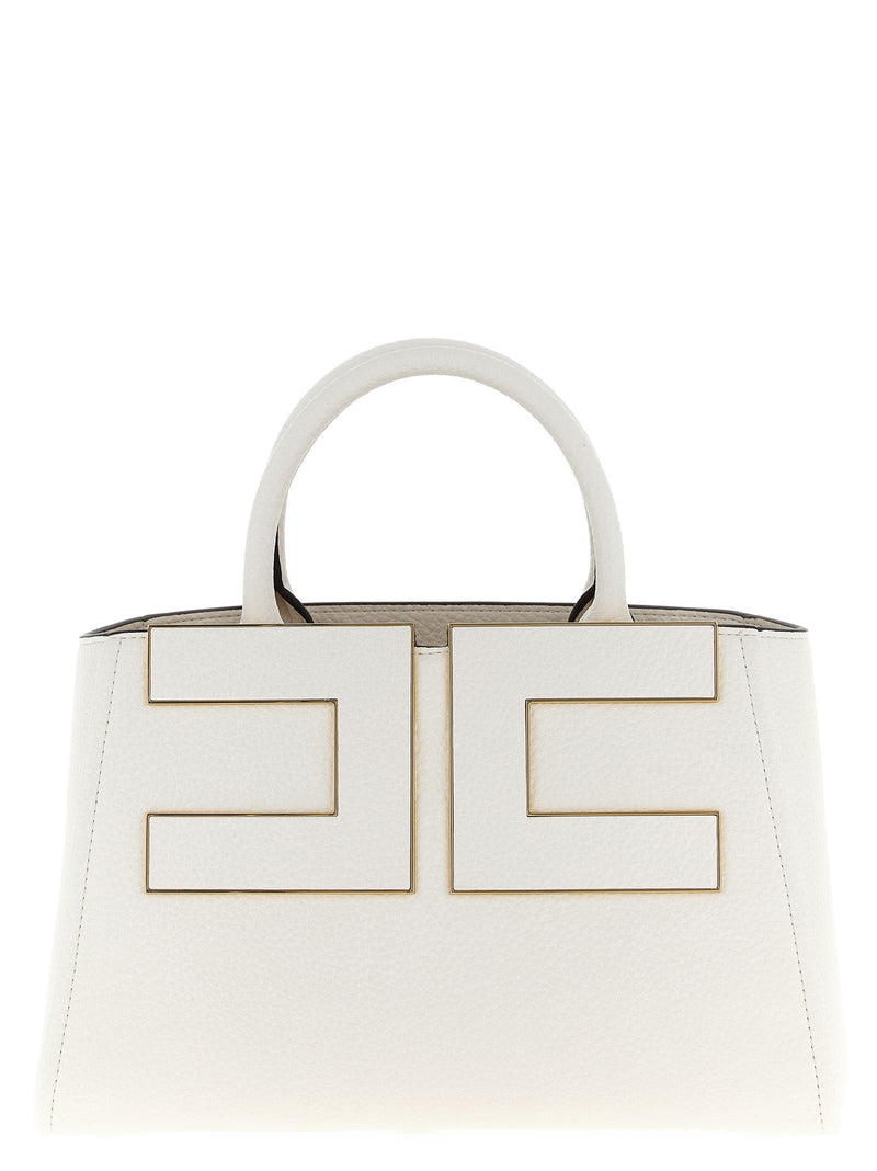 Elisabetta Franchi White Polyester Tote Bag