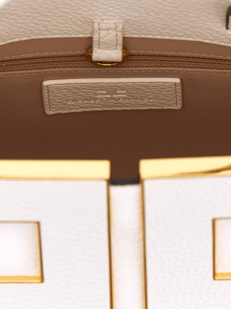 Elisabetta Franchi White Polyester Tote Bag