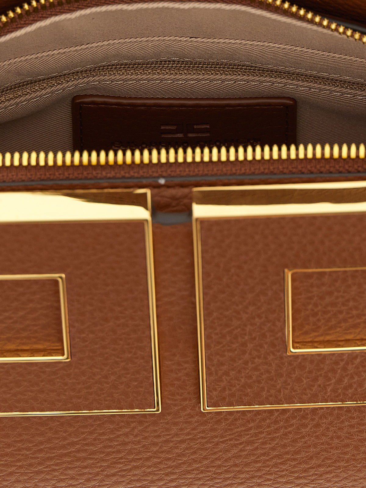 Sac à main Elisabetta Franchi en polyester marron