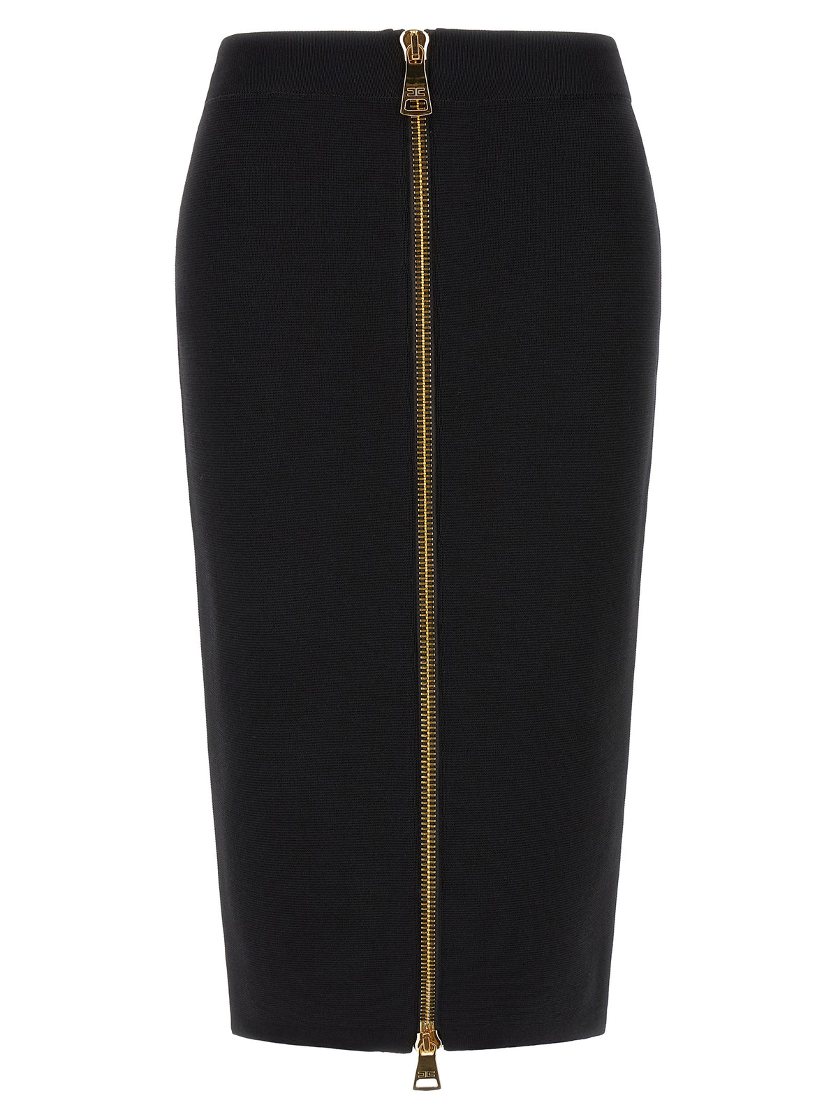 Jupe midi noire en viscose Elisabetta Franchi