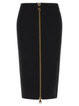 Jupe midi noire en viscose Elisabetta Franchi