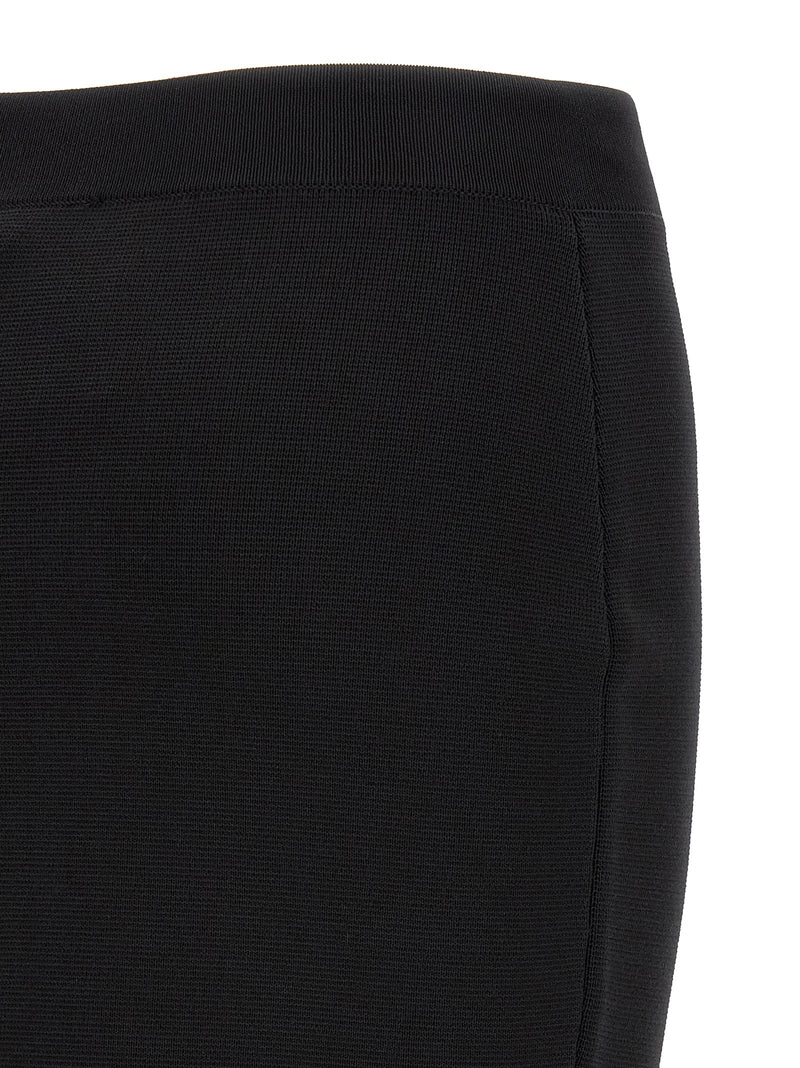 Elisabetta Franchi Black Viscose Midi Skirt