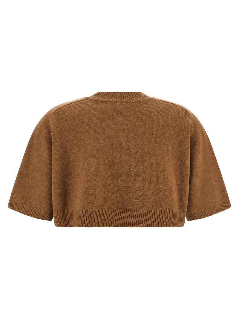 Elisabetta Franchi Brown Wool Sweatshirt