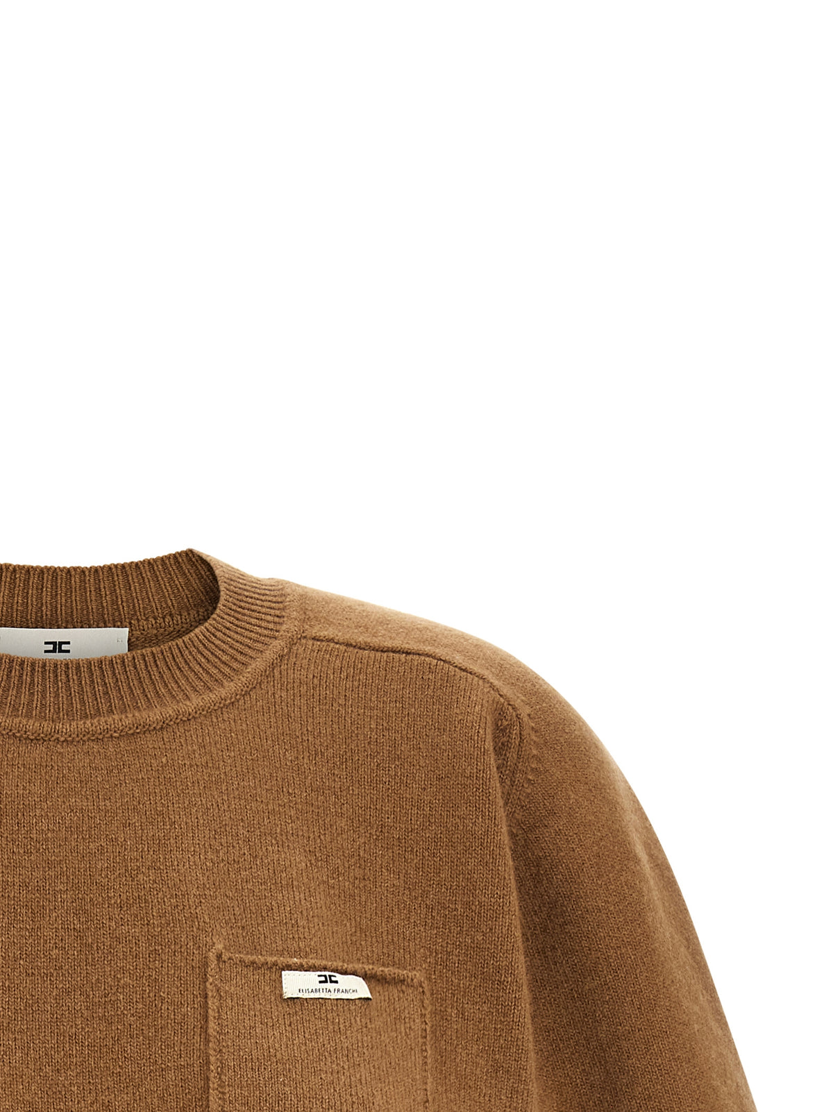 Sweat-shirt en laine marron Elisabetta Franchi