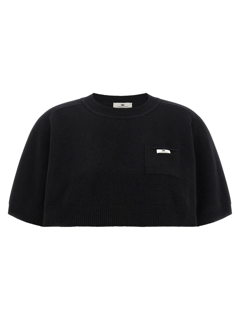 Elisabetta Franchi Black Wool Sweatshirt