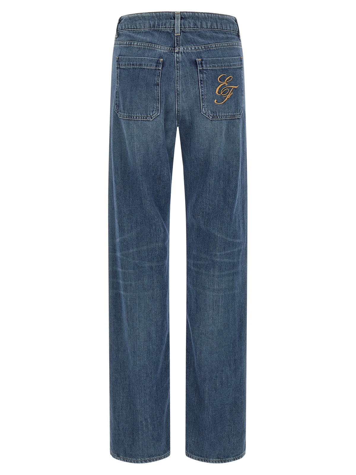 Jean droit en coton bleu Elisabetta Franchi
