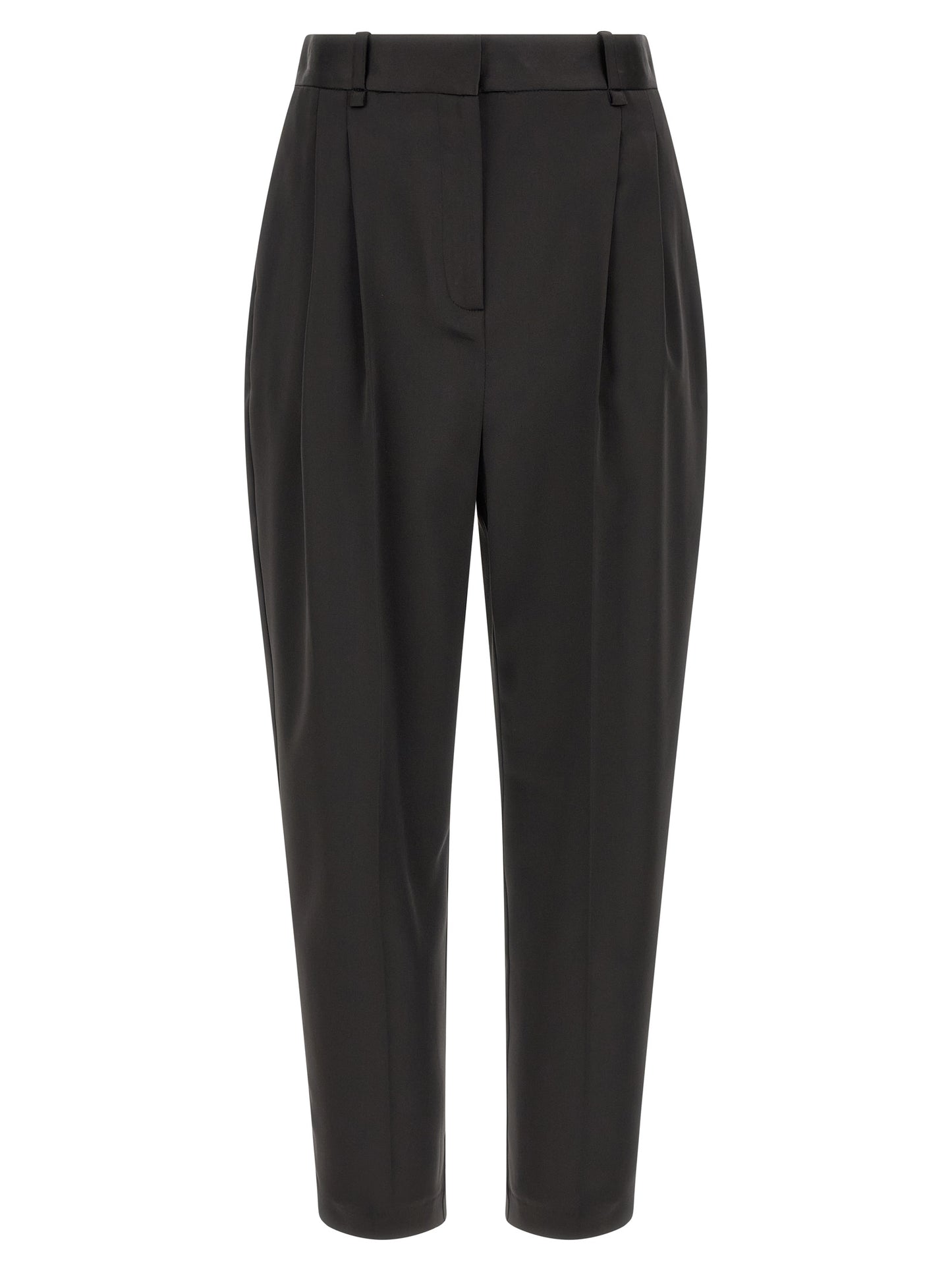 Elisabetta Franchi Black Polyester Cropped Pants