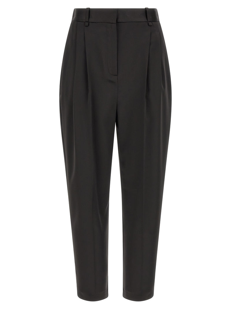 Elisabetta Franchi Black Polyester Cropped Pants