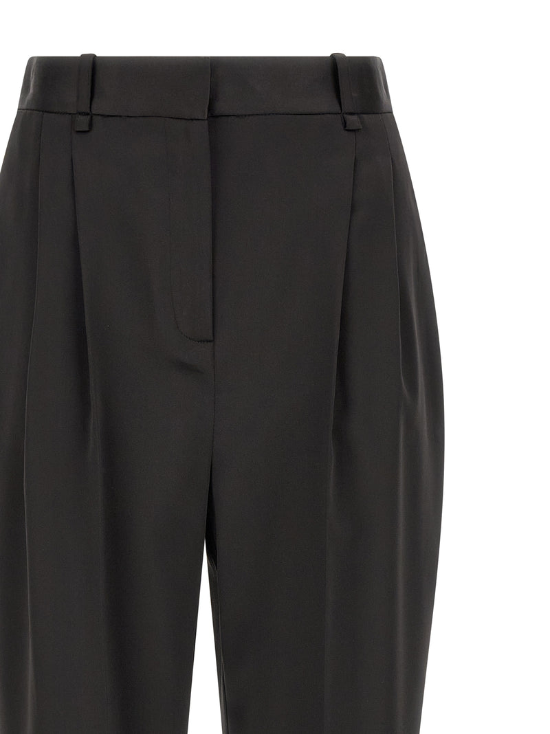 Elisabetta Franchi Black Polyester Cropped Pants