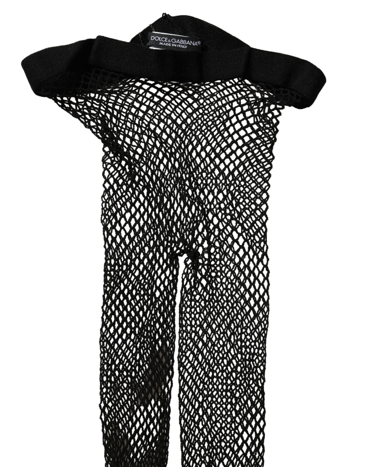Collants Chaussettes en Nylon Résille Noire Dolce & Gabbana