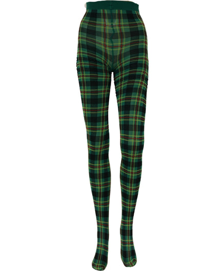 Dolce & Gabbana Multicolor Plaid Tights Stocking Pantyhose Socks