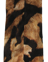 Collant chaussette en nylon motif tigre marron Dolce & Gabbana