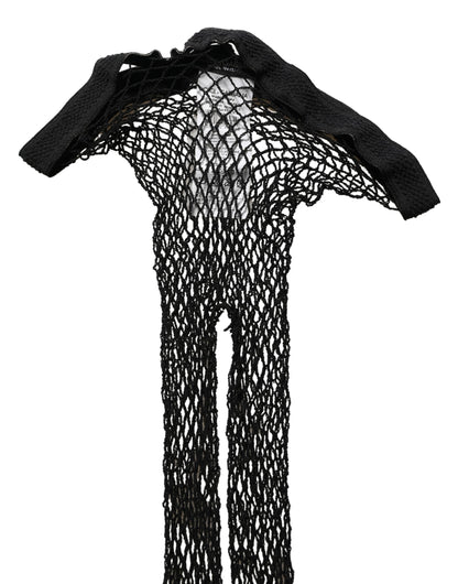 Dolce & Gabbana Black Fishnet Tights Stocking Pantyhose One Size Socks