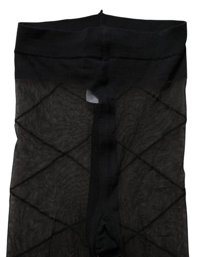 Dolce & Gabbana Black Nylon Sheer Tights Stocking Pantyhose Socks