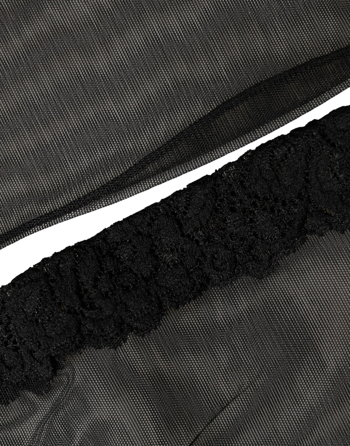Dolce & Gabbana Chaussettes hautes accessoire en maille résille noire transparente