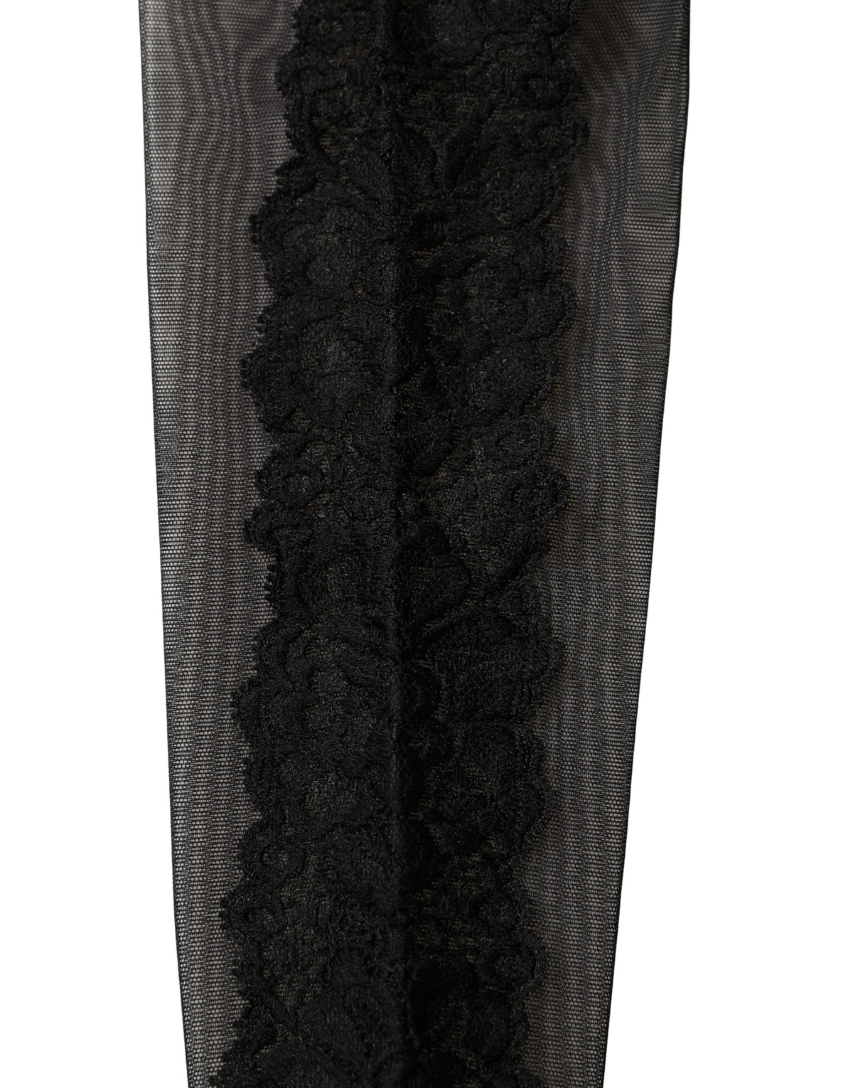 Dolce & Gabbana Chaussettes hautes accessoire en maille résille noire transparente