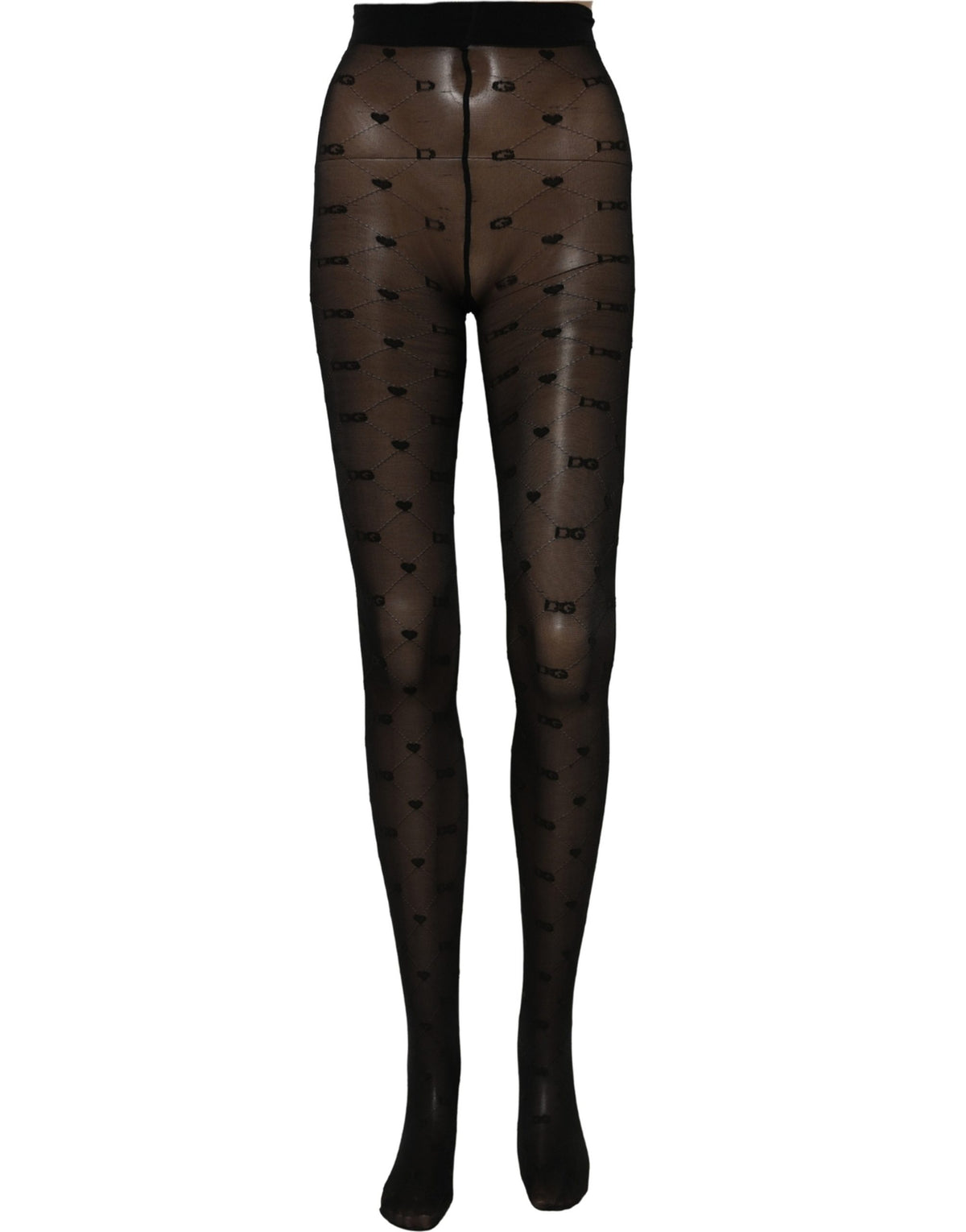 Dolce & Gabbana Collant en Nylon Noir avec Logo