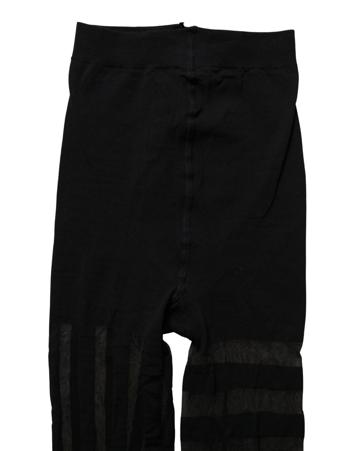 Dolce & Gabbana Collants Rayés Noirs en Nylon Chaussettes