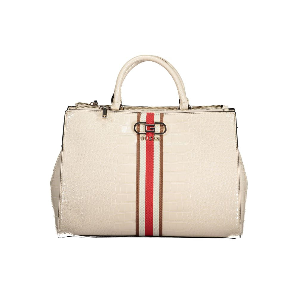 Sac à main Guess en polyuréthane beige pour femme