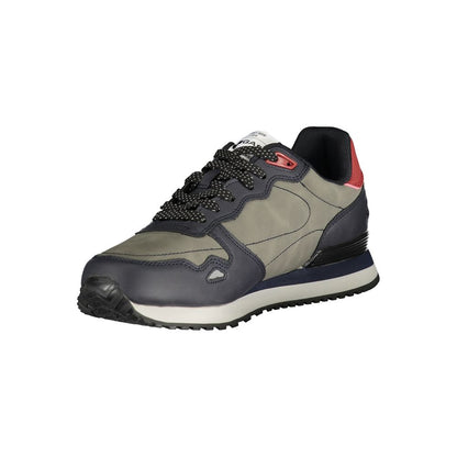 Gas Blue Polyester Men Sneaker