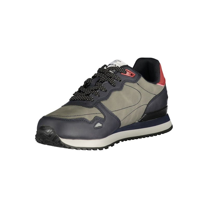 Gas Blue Polyester Men Sneaker