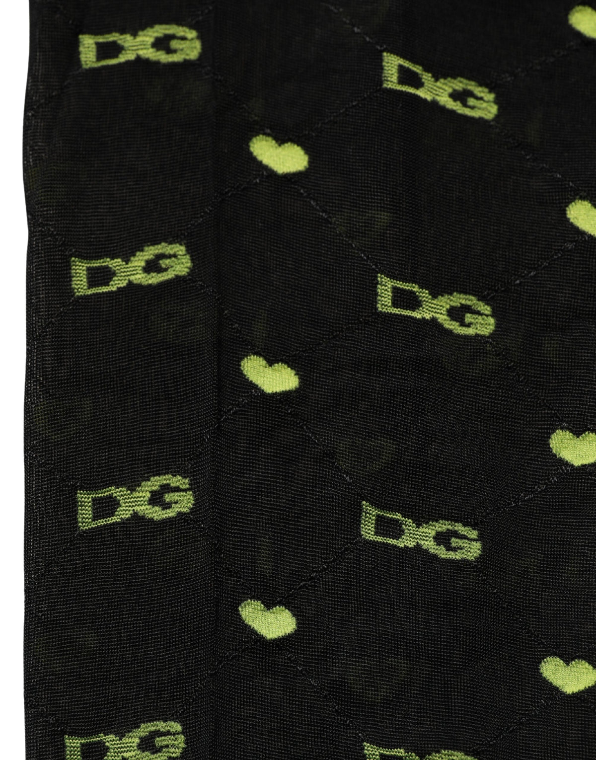 Dolce & Gabbana Collant en Nylon Noir avec Logo Bas Chaussettes