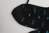 Bas Autofixants Mi-Bas Chaussettes Collants en Nylon Noir à Logo Dolce & Gabbana