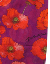 Collant, bas, chaussettes en nylon violet à imprimé floral Dolce & Gabbana