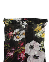 Dolce & Gabbana Collant chaussettes en nylon noir à imprimé floral
