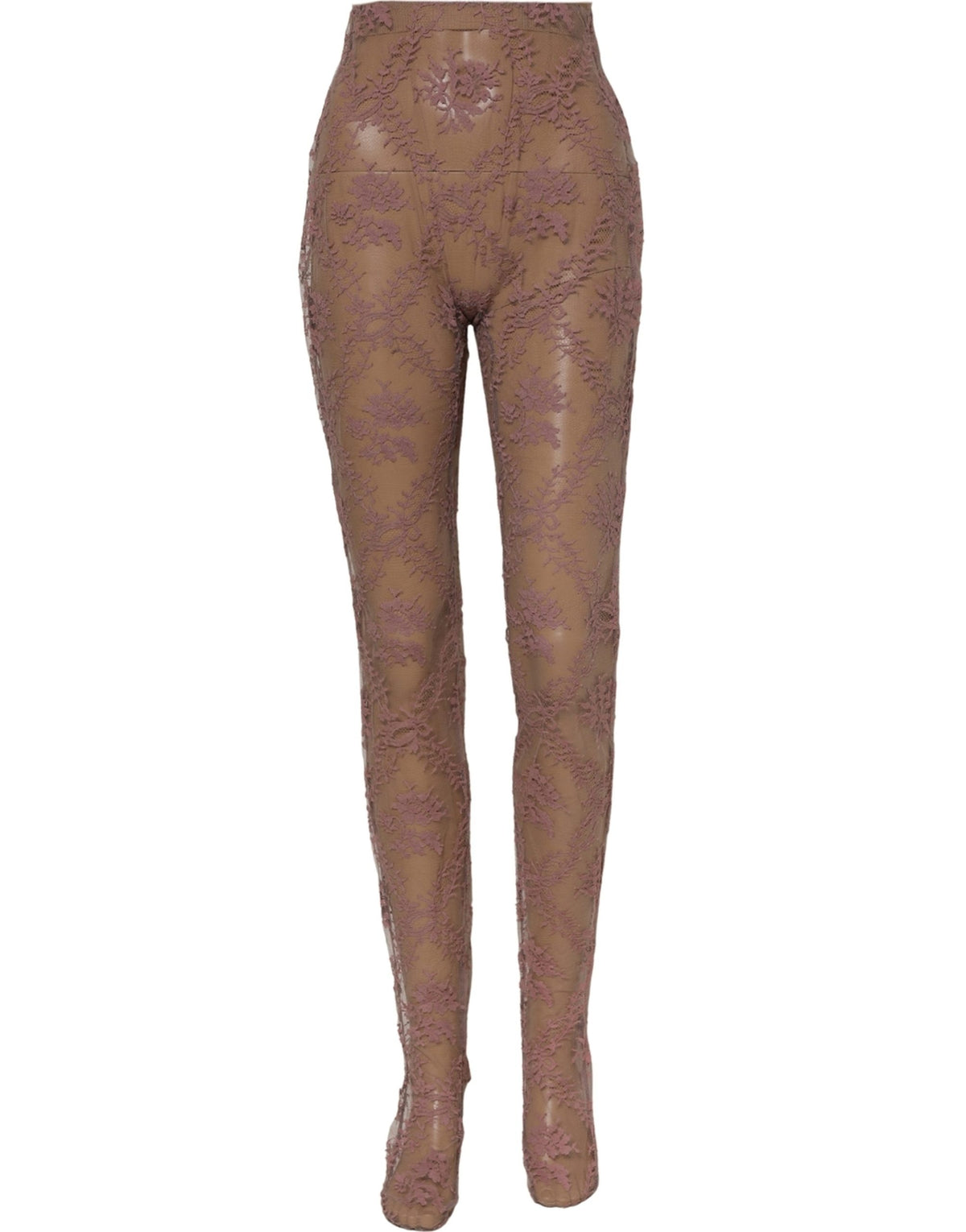Dolce & Gabbana Collants Chaussettes en dentelle florale rose