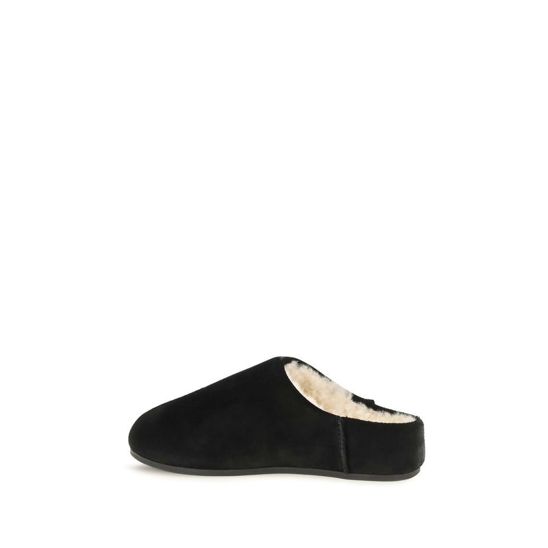 UGG Black Leather Mules