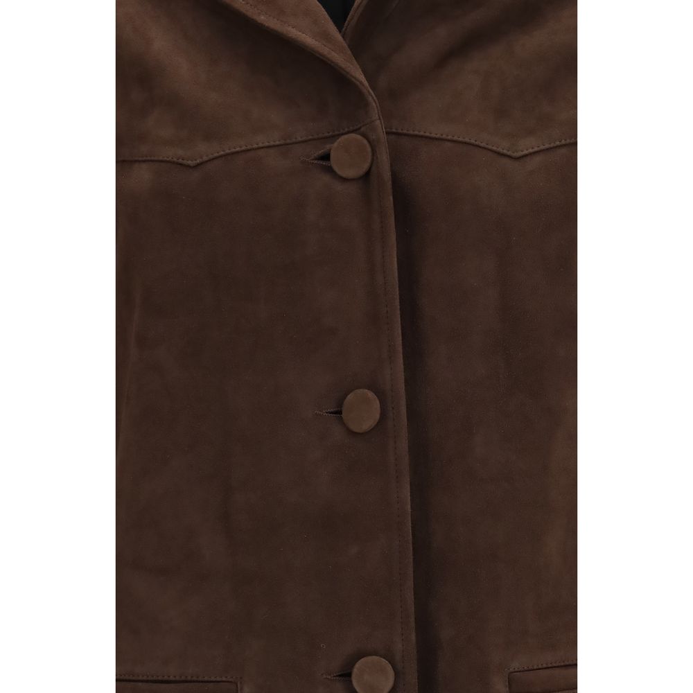 Veste en chèvre marron Tory Burch